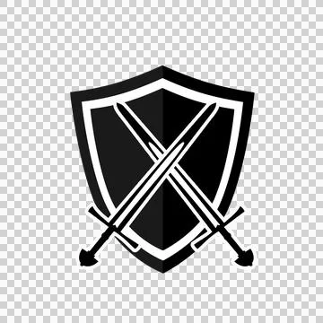 Sword and shield icon 6 Ilustração Stock