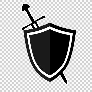 Sword and shield icon 7 스톡 일러스트