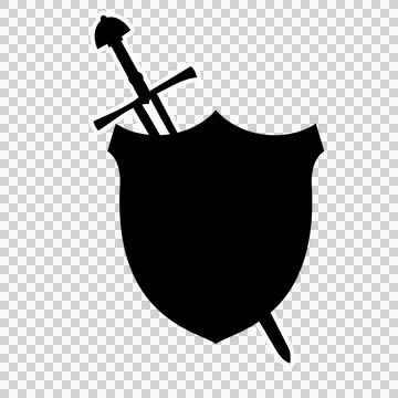 Sword and shield icon 8 스톡 일러스트