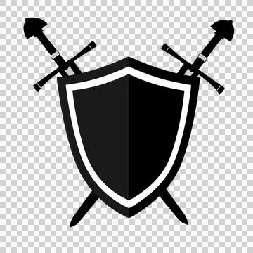 Sword and shield icon Иллюстрация