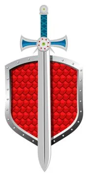 Sword and Shield Stock Illustration