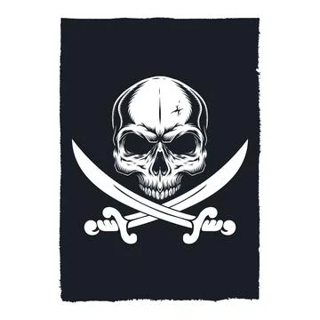 Sword and skull design vector. イラスト素材