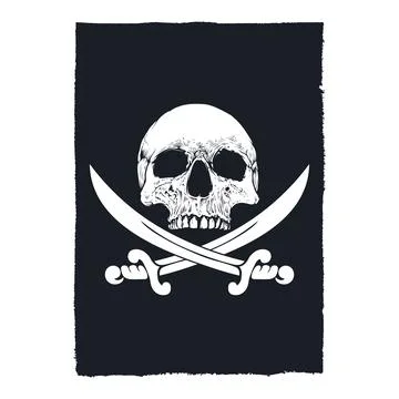 Sword and skull design vector. イラスト素材