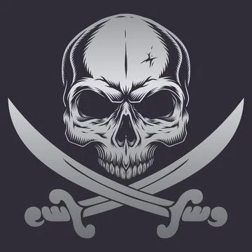 Sword and skull design vector. イラスト素材