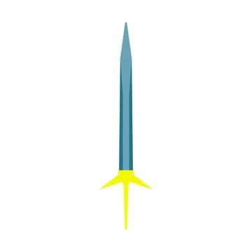 Sword antique weapon vector illustration medieval sharp blade icon. Isolated  Stockillustratie
