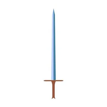 Sword antique weapon vector illustration medieval sharp blade icon. Isolated  Illustrazione stock