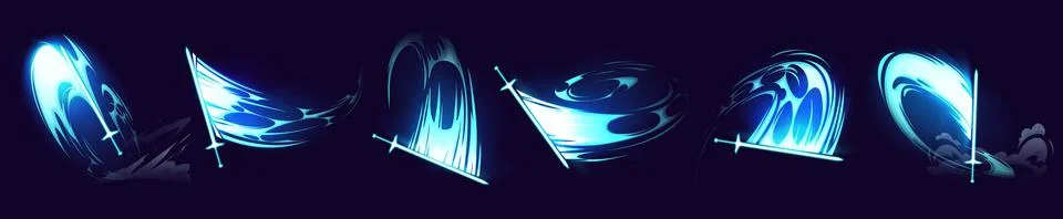 Sword attack, slash and cut effect Stock Illustration