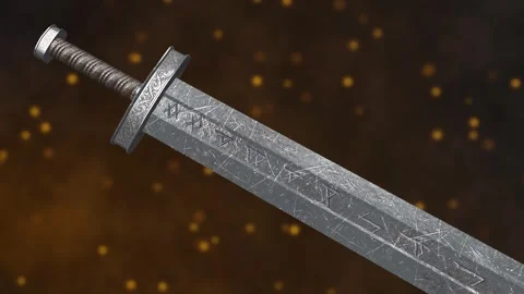 Sword Blade Close Up Loop Video stock 346743218