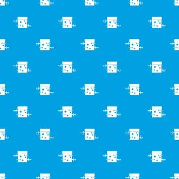 Sword box illusion pattern seamless blue Stock Illustration