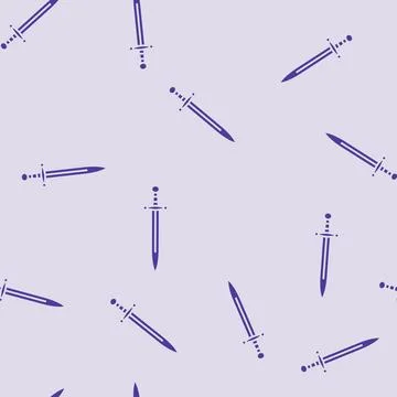 Sword byzantine glyph seamless pattern Stock Illustration
