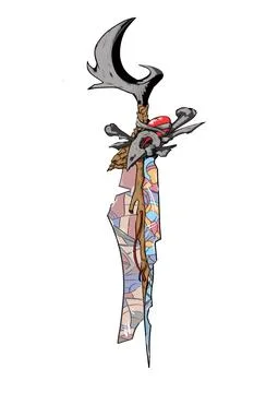 A sword concept design, a weapon art Stock Illustration