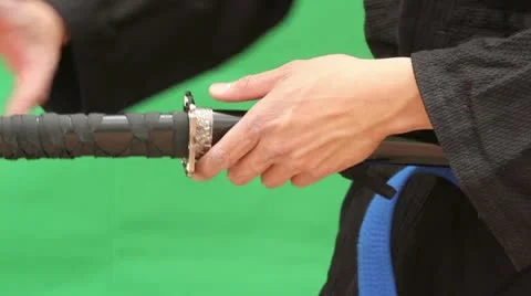 Sword Draw Side Detail Stock Footage 10876321