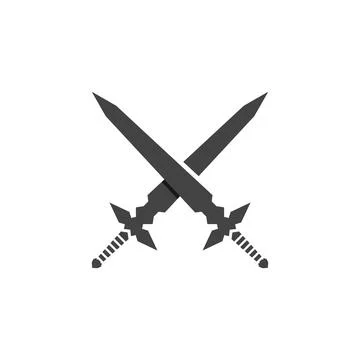 Sword game item vector symbol logo template Stock Illustration