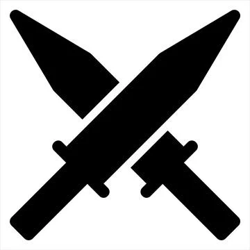 Sword glyph icon vector illustration isolated on white background Stock Illustration