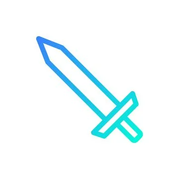 Sword Icon in Gradient Color for Game or App Use Ilustración de archivo