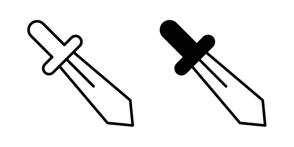 Sword icon Illustration set. Vector Eps10 for apps Stock Illustration