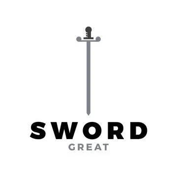 Sword Icon Logo Design Template Stock Illustration