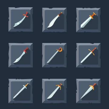 Sword icon set イラスト素材