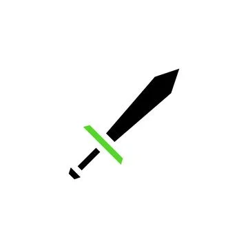 Sword Icon.  Simple and Modern Weapon Design. Illustrazione stock