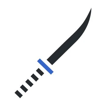 Sword icon solid grey blue colour military symbol perfect. Stock Illustration