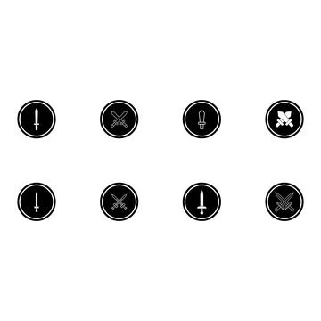 Sword icon vector Stock Illustration