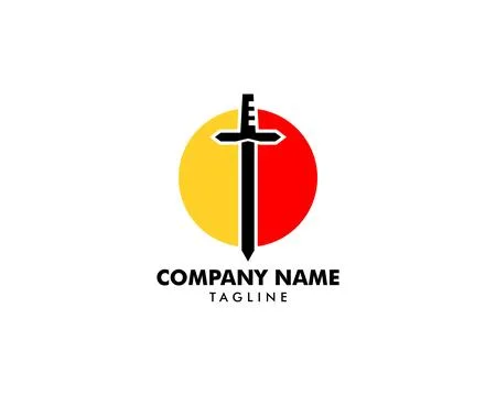 Sword icon vector illustration design logo Stock Illustration