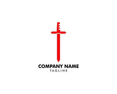Sword icon vector illustration design logo Stock Illustration