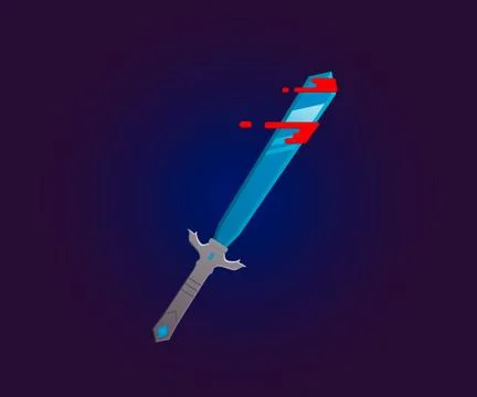 Sword icon vector illustration in flate style. Ilustración de archivo