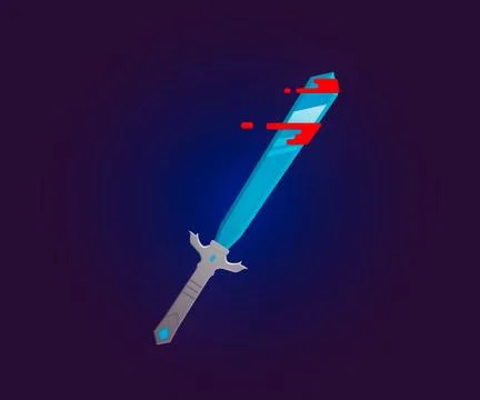 Sword icon vector illustration in flate style. Stock-Illustration