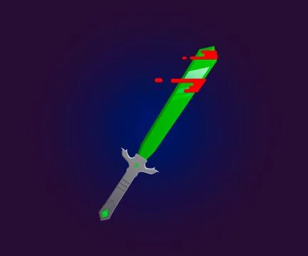 Sword icon vector illustration in flate style. Stock-Illustration