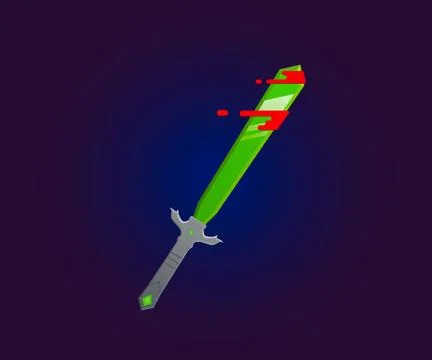 Sword icon vector illustration in flate style. Stock-Illustration