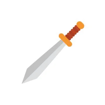 Sword icon. Vector illustration isolated on white background. Stock Illustration