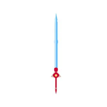 Sword icon vector medieval illustration war weapon symbol. Battle isolated ol Stock Illustration