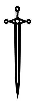 Sword illustration. Medieval weapons. Stock-Illustration