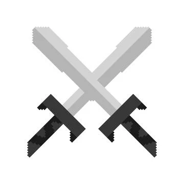 Sword illustration with pixel theme Stock Illustration