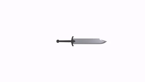 Sword isolated on white background 3d rendering 스톡 동영상 307308305