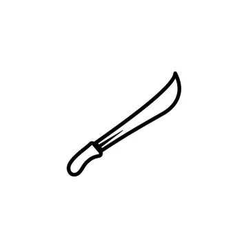 Sword Line Icon In Flat Style Vector For Apps, UI, Websites. Black Icon Vector Stock Illustration
