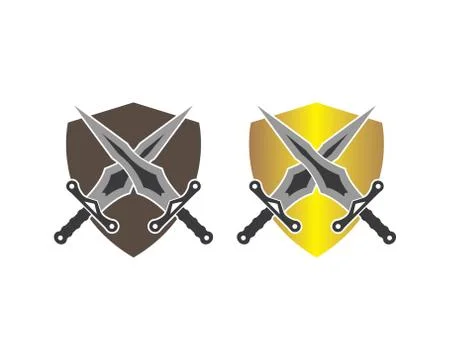 Sword logo icon vector illustration design Stock Illustration