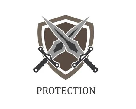 Sword logo icon vector illustration design Stock Illustration