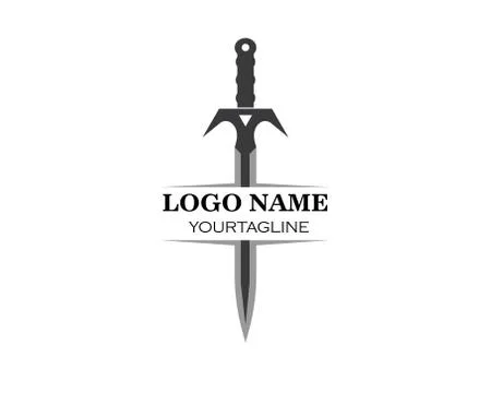Sword logo icon vector illustration design Stock Illustration