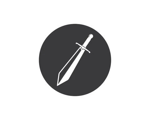 Sword logo icon vector illustration design Stock Illustration