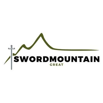 Sword Mountain Icon Logo Design Template Stock Illustration