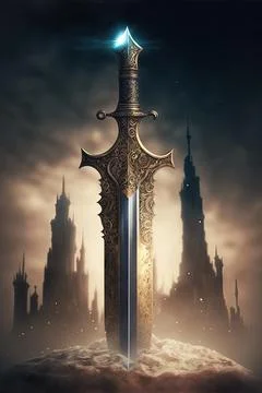 The Sword of Muhammad (Islamic Legend) Stock Illustration
