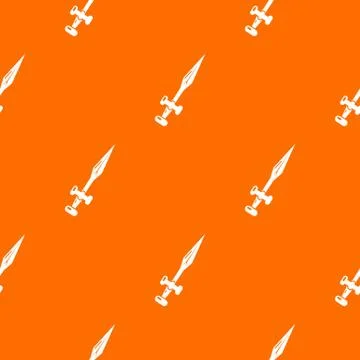 Sword pattern vector orange Stock Illustration