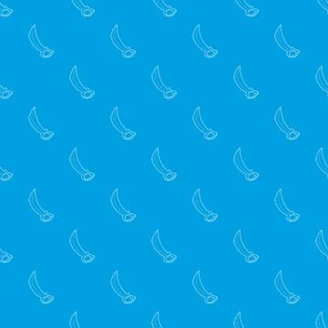 Sword pattern vector seamless blue Stock Illustration