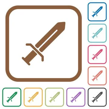 Sword simple icons Stockillustratie