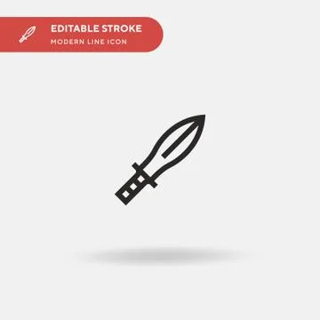 Sword Simple vector icon. Illustration symbol design template for web mobile  Stock Illustration