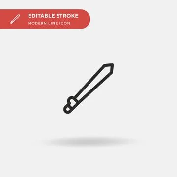 Sword Simple vector icon. Illustration symbol design template for web mobile  Stock Illustration