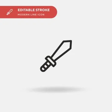 Sword Simple vector icon. Illustration symbol design template for web mobile  Stock Illustration
