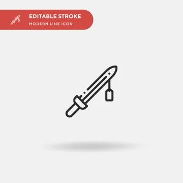 Sword Simple vector icon. Illustration symbol design template for web mobile  Stock Illustration